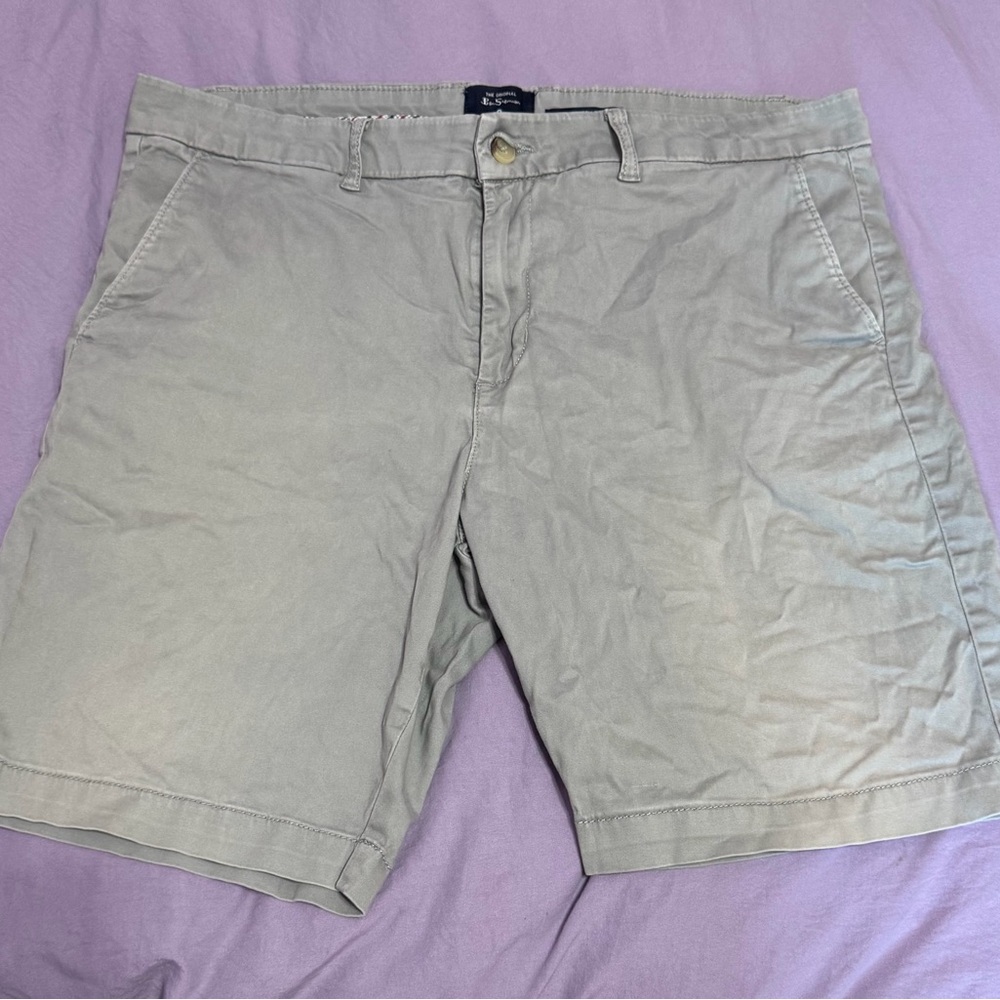 Ben Sherman Tan Flat Front Shorts